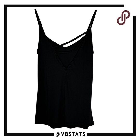 Splits 59 Fifty Nine Women's V-Neck Spaghetti Strap Tank Top Black Medium - Picture 1 of 5
